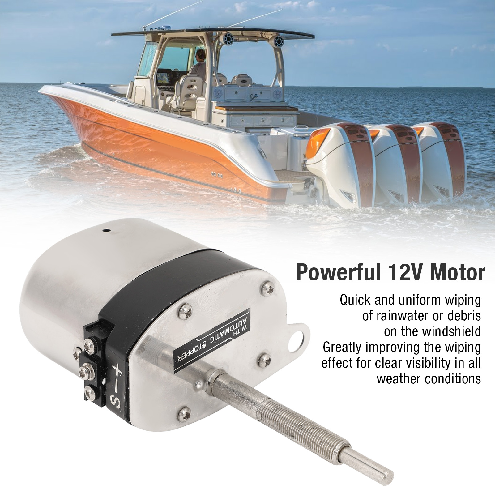 Electric Motor Windshield Wipe - Fishing Boat Trolling Motor avaliação e preço