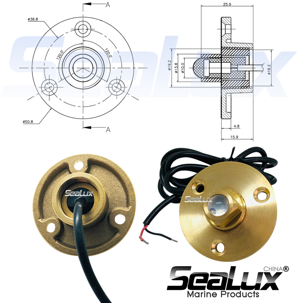Sealux Brass drain plug LED li - Fishing Boat Navigation Light avaliação e preço