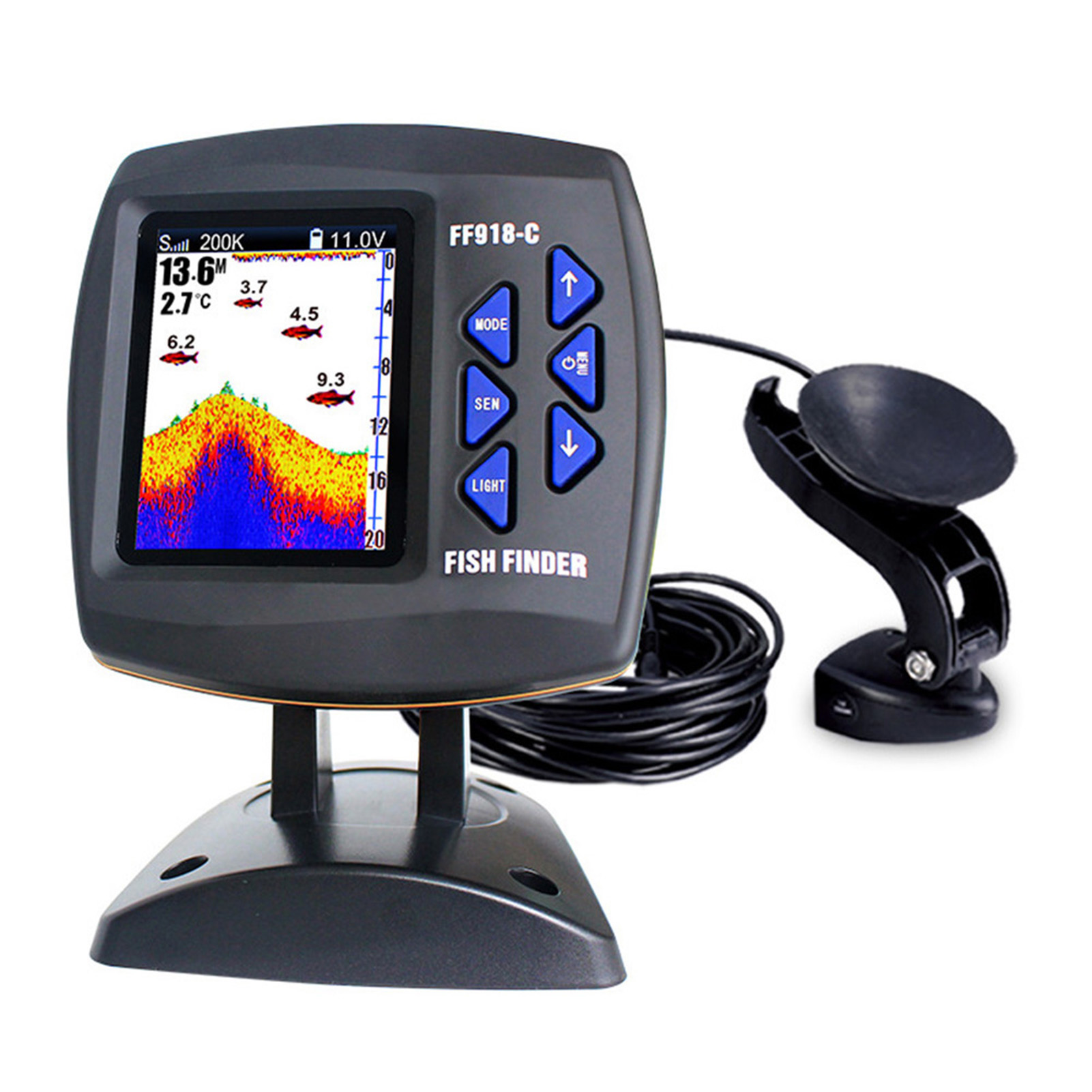 Color Screen Wired Fish Finder - Fishing Boat Depth Finder avaliação e preço