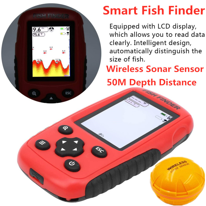 Fish finder wireless Wireless  - Fishing Boat Depth Finder avaliação e preço