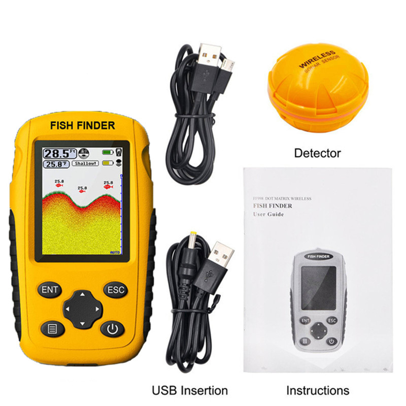 Fish finder wireless Wireless  - Fishing Boat Depth Finder avaliação e preço