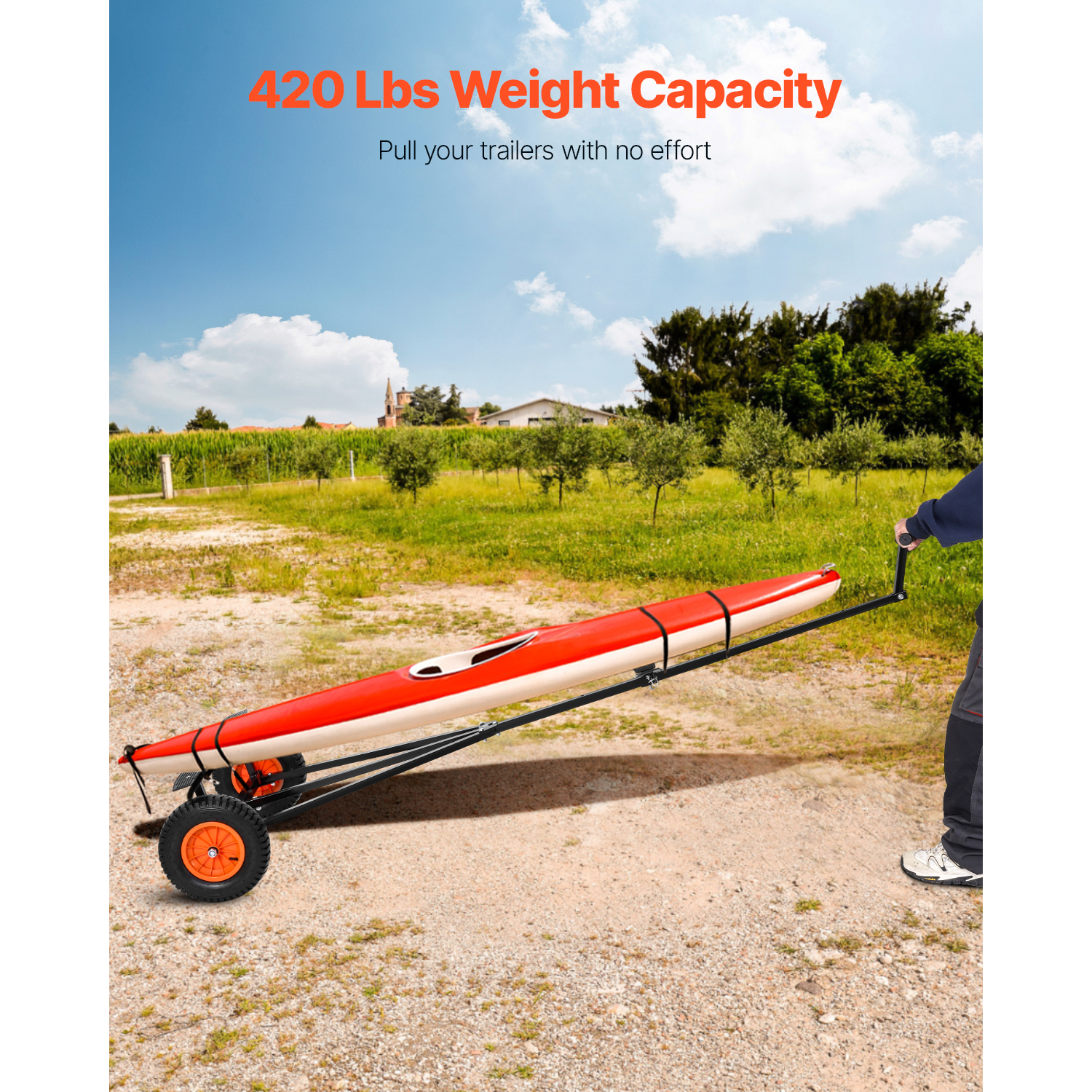 SucceBuy 420lbs Boat Trailer D - Fishing Boat Oar avaliação e preço