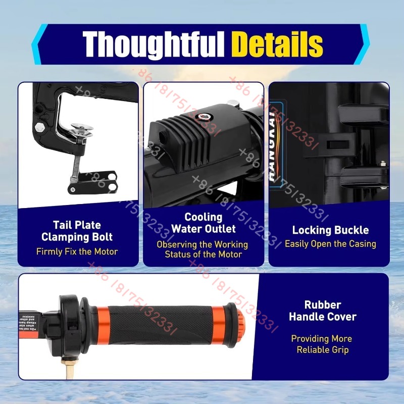 HANGKAI Outboard Motor, 3.6  2 - Fishing Boat Outboard Motor avaliação e preço