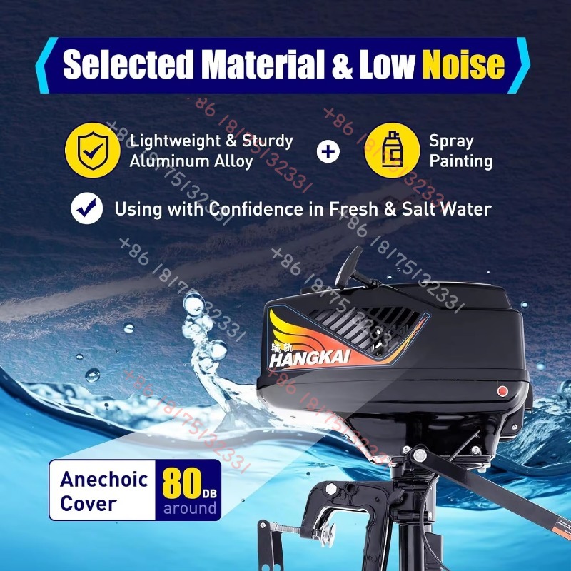 HANGKAI Outboard Motor, 3.6  2 - Fishing Boat Outboard Motor avaliação e preço
