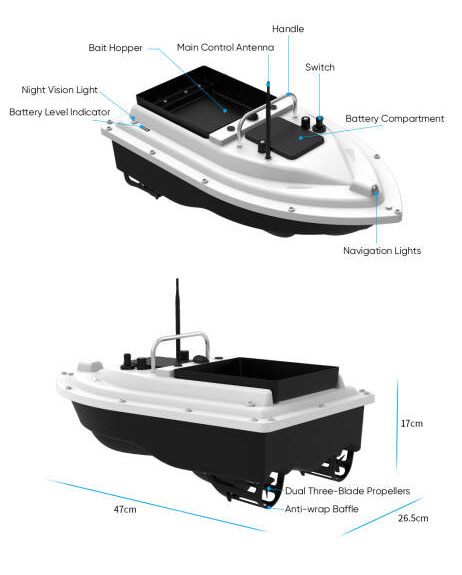 New 12V High Speed Carp Fishin - Fishing Boat Gps avaliação e preço