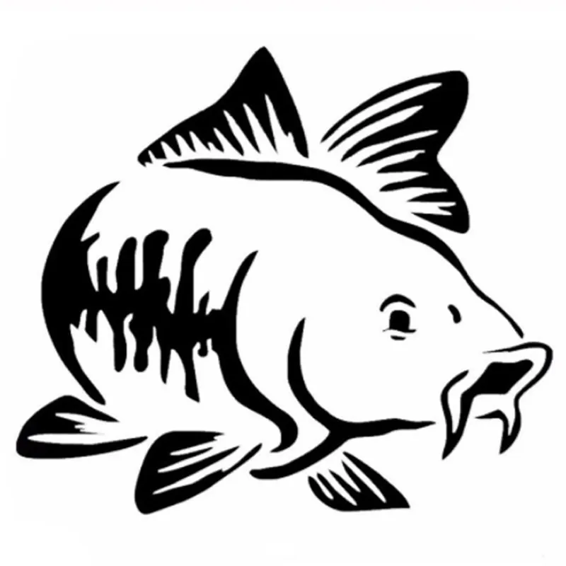 Car Sticker Cartoon Carp Fishi - Fishing Boat Oar avaliação e preço