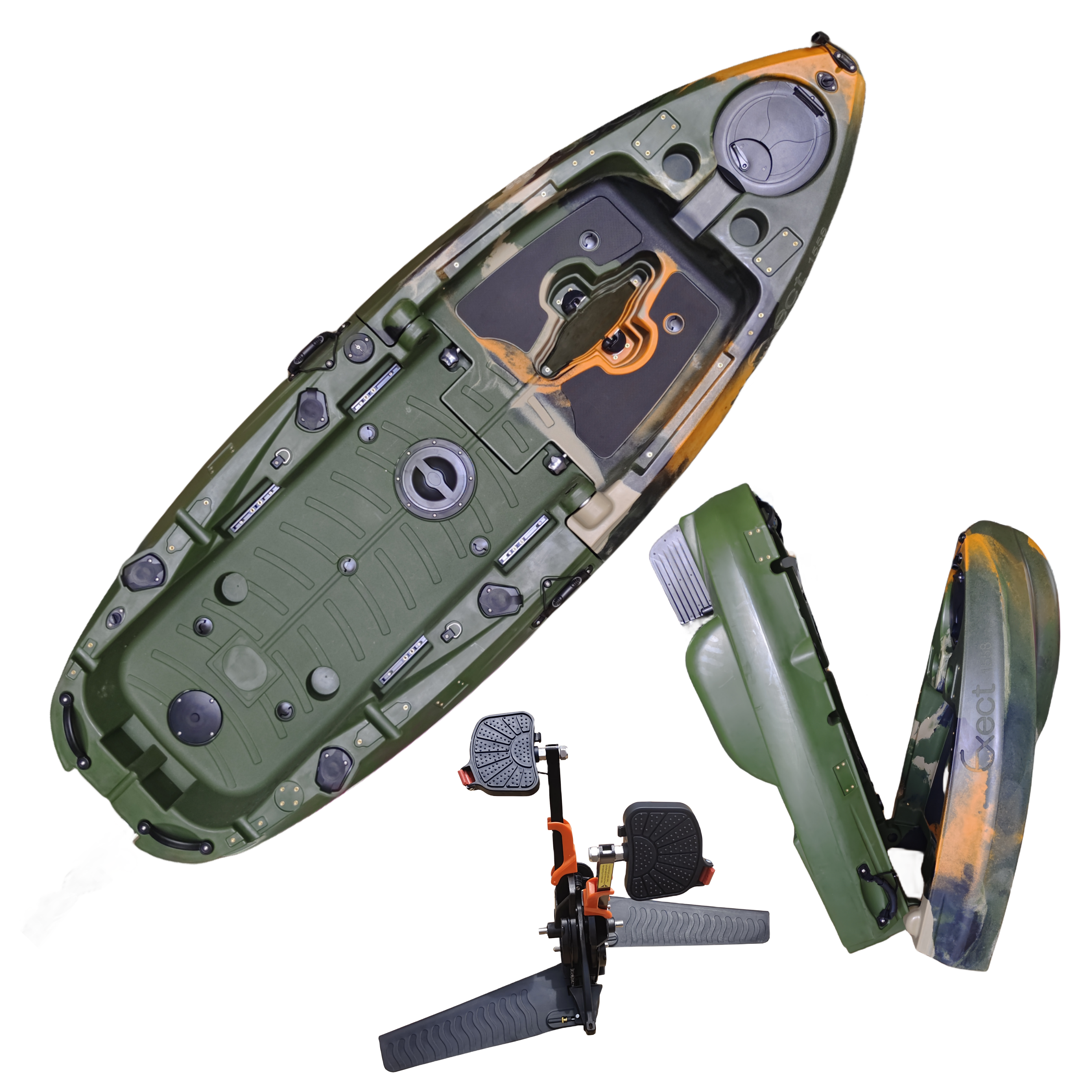 Plastic Kayak Pedal Kayak Fish - Fishing Boat Seat avaliação e preço