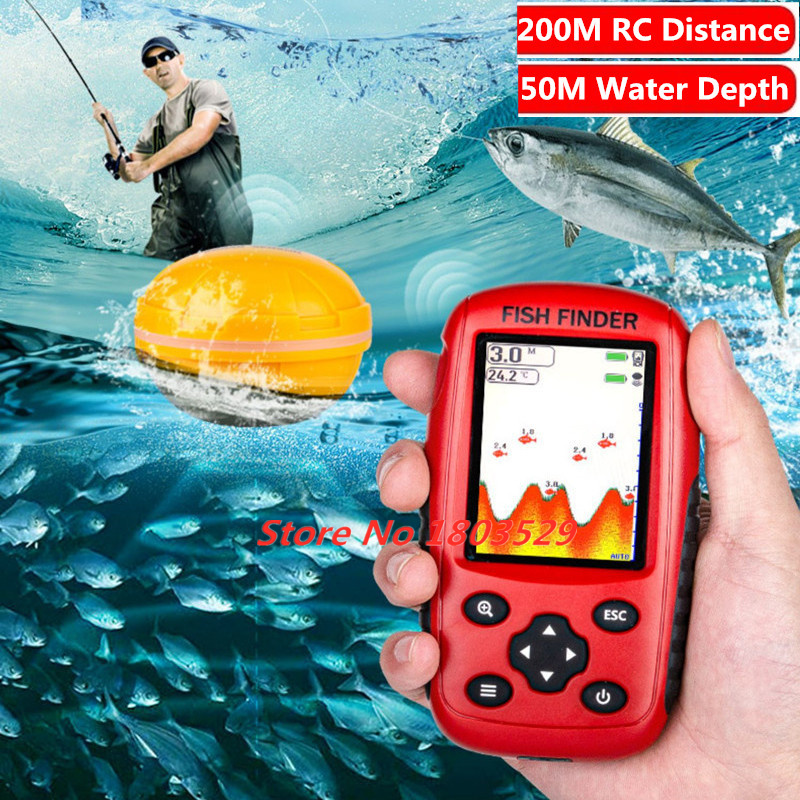 Update 200M Portable Sonar Fis - Fishing Boat Depth Finder avaliação e preço