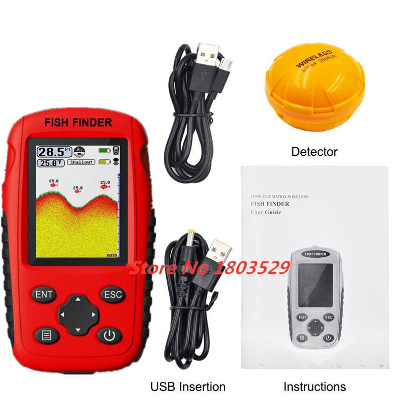 Update 200M Portable Sonar Fis - Fishing Boat Depth Finder avaliação e preço