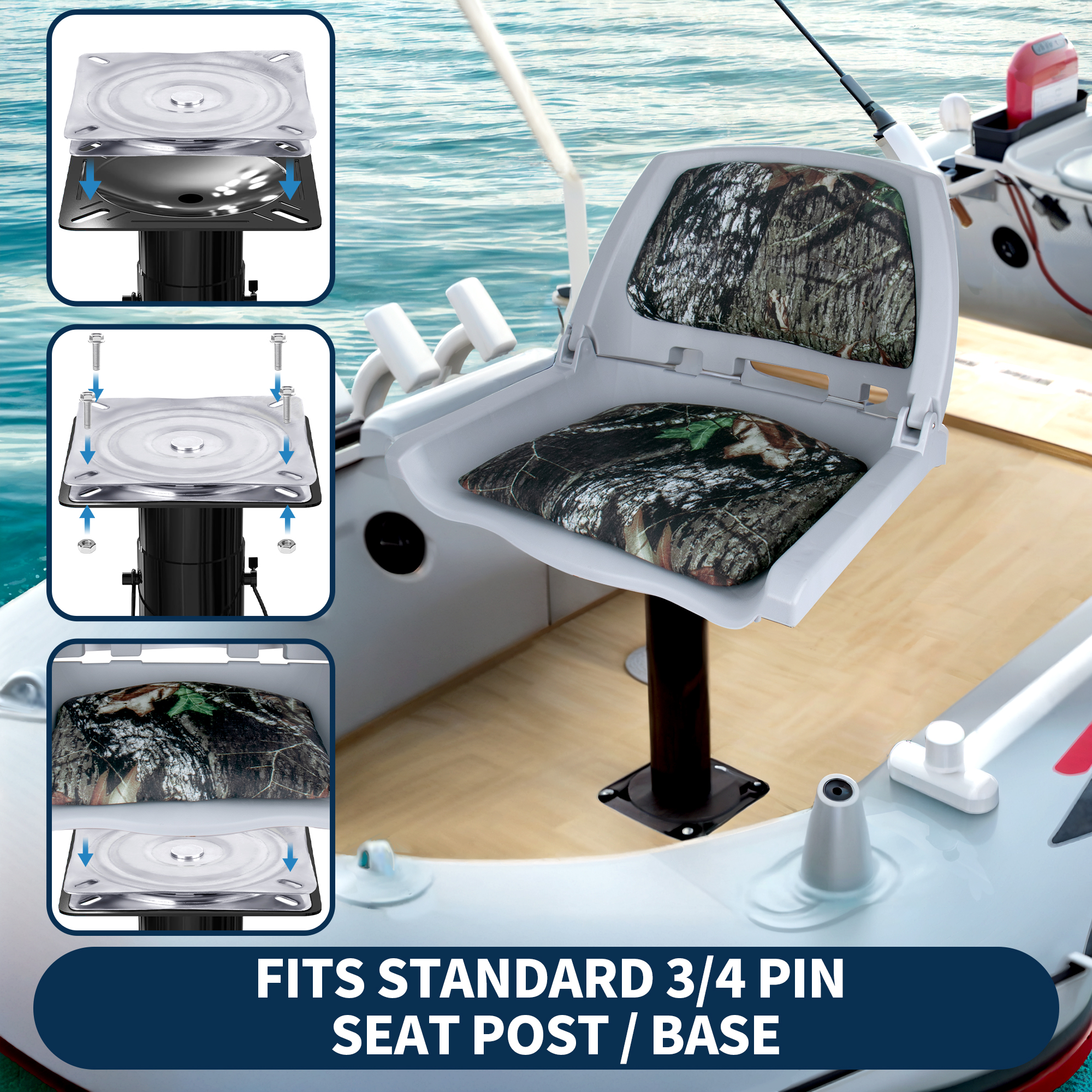 Boat Seat Swivel, 316 Stainles - Fishing Boat Seat avaliação e preço