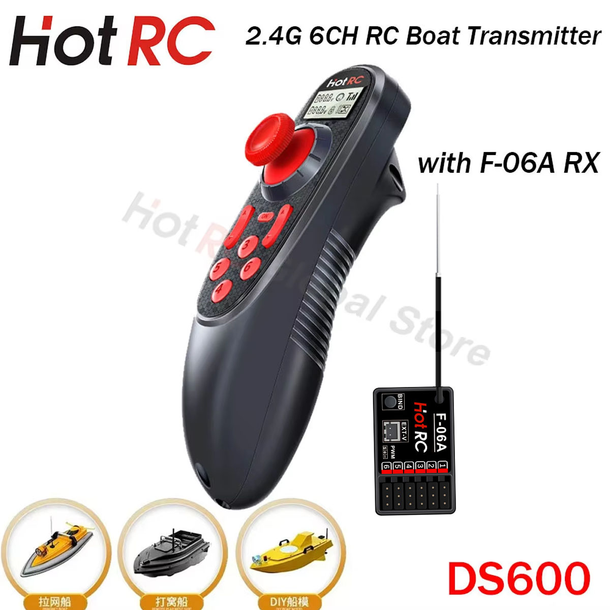 HOTRC DS600 6CH 6 Channel 2.4G - Fishing Boat Trailer avaliação e preço