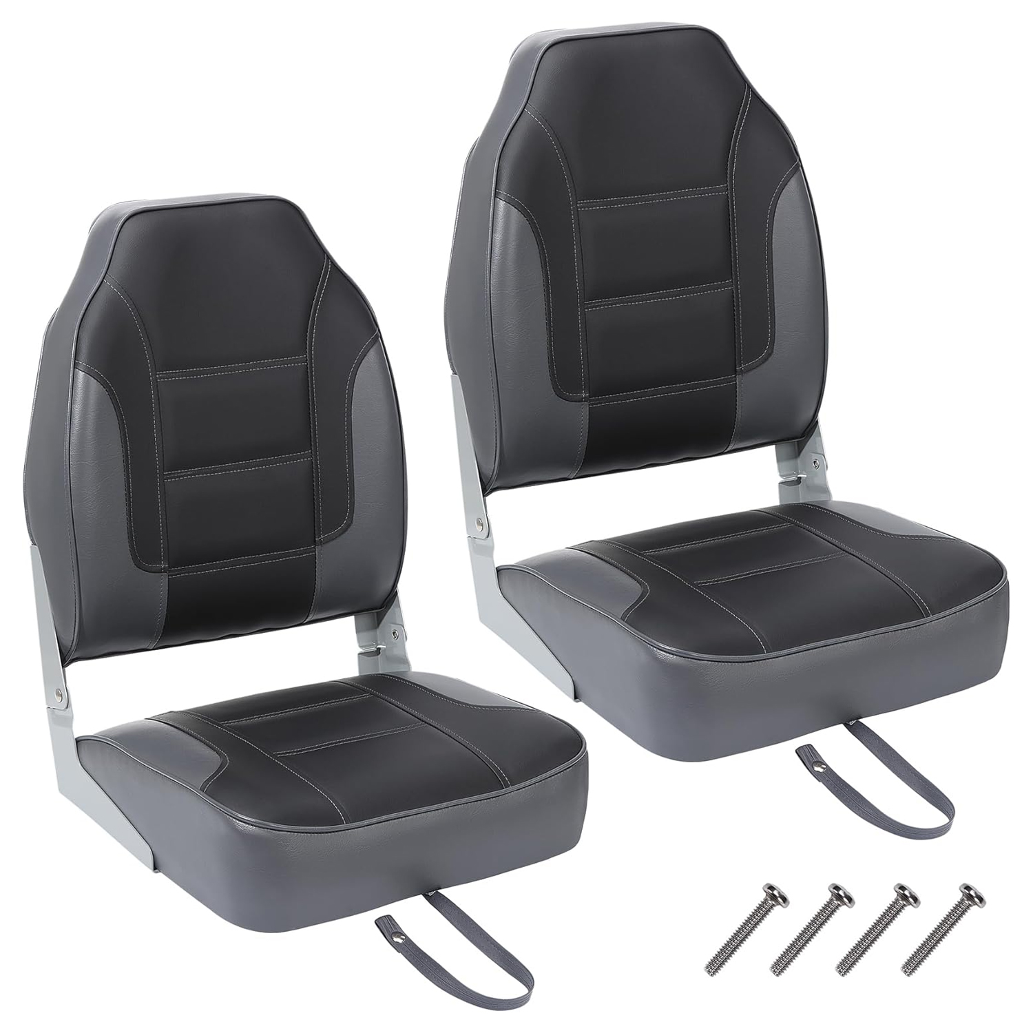 2 Pack Folding Boat Seats, Hig - Fishing Boat Seat avaliação e preço