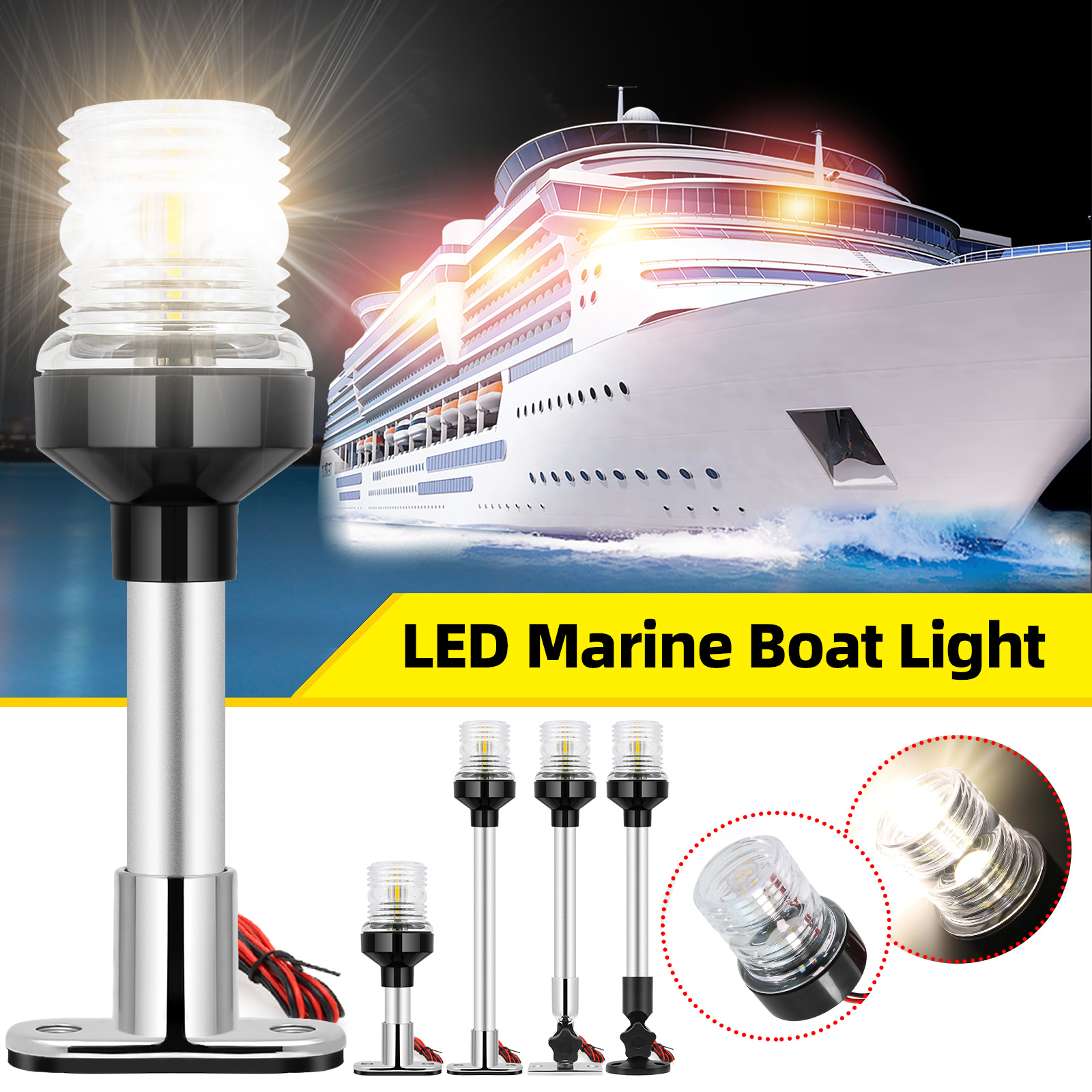 6/12inch LED Fold Yacht Naviga - Fishing Boat Paddle avaliação e preço
