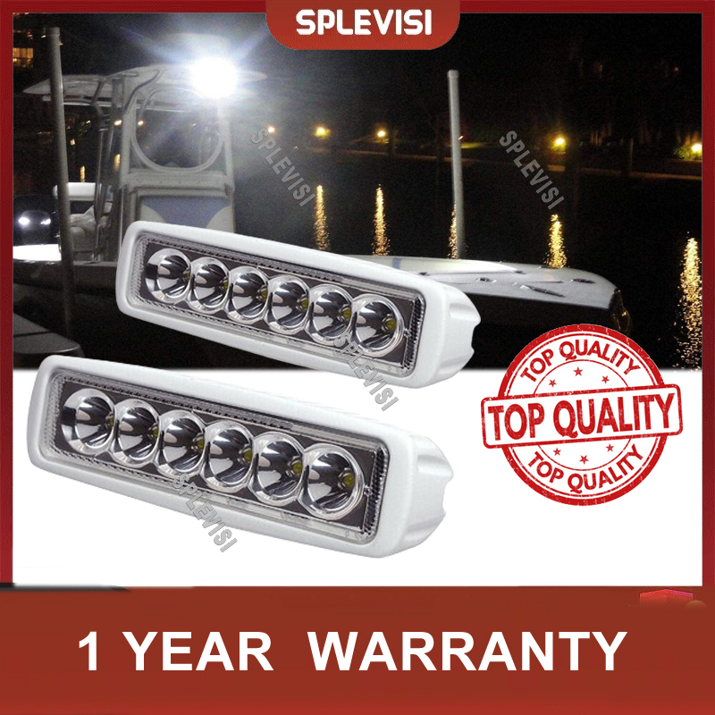 2pcs 12V 6 LED Deck Marine Spr - Fishing Boat Trailer avaliação e preço