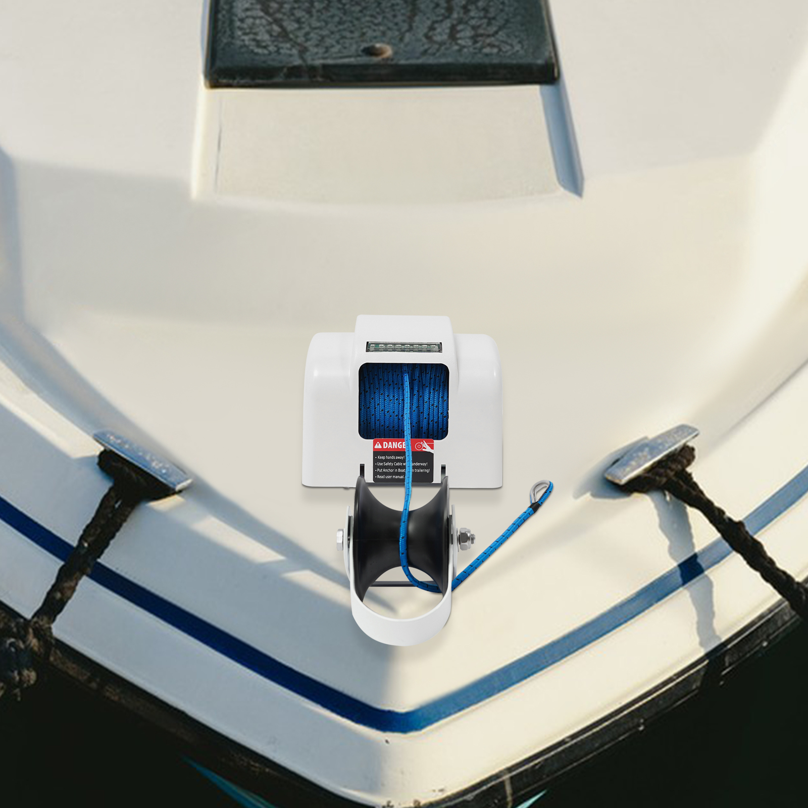 12V Electric Anchor Winch 45LB - Fishing Boat Anchor Winch avaliação e preço