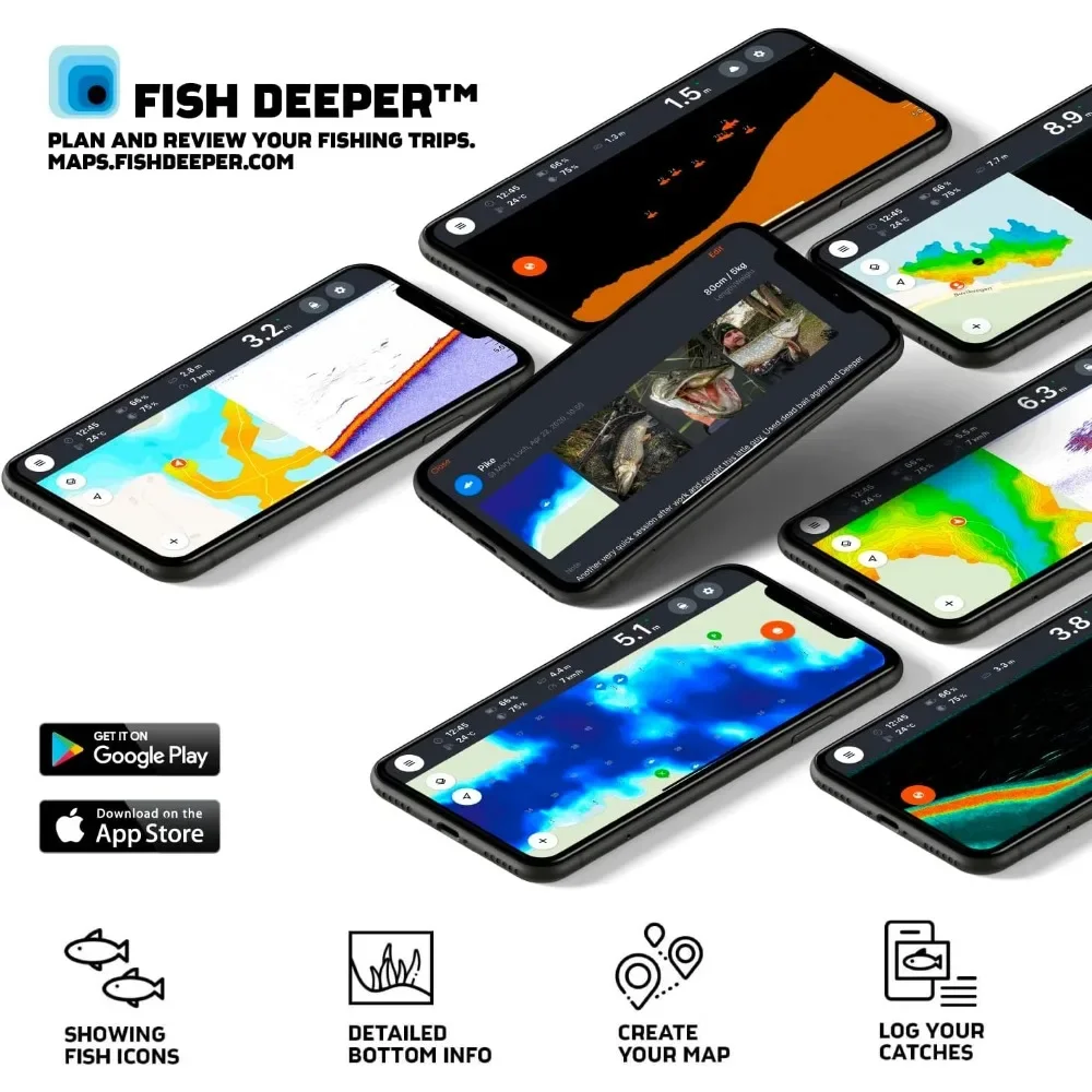 A  Chirp 2 Sonar Fish Finder - - Fishing Boat Depth Finder avaliação e preço