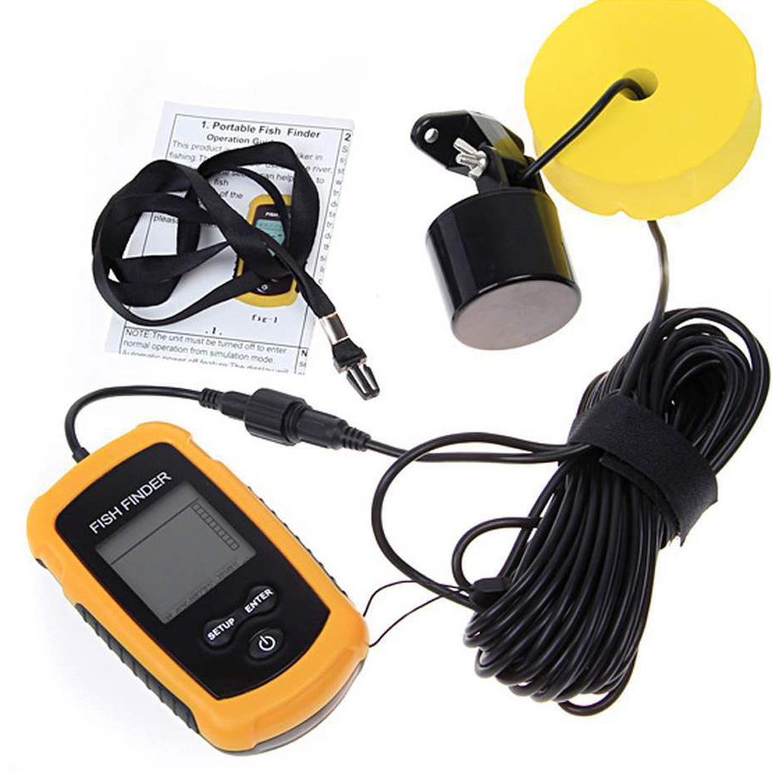 Alarm 100M Portable Sonar Fish - Fishing Boat Depth Finder avaliação e preço