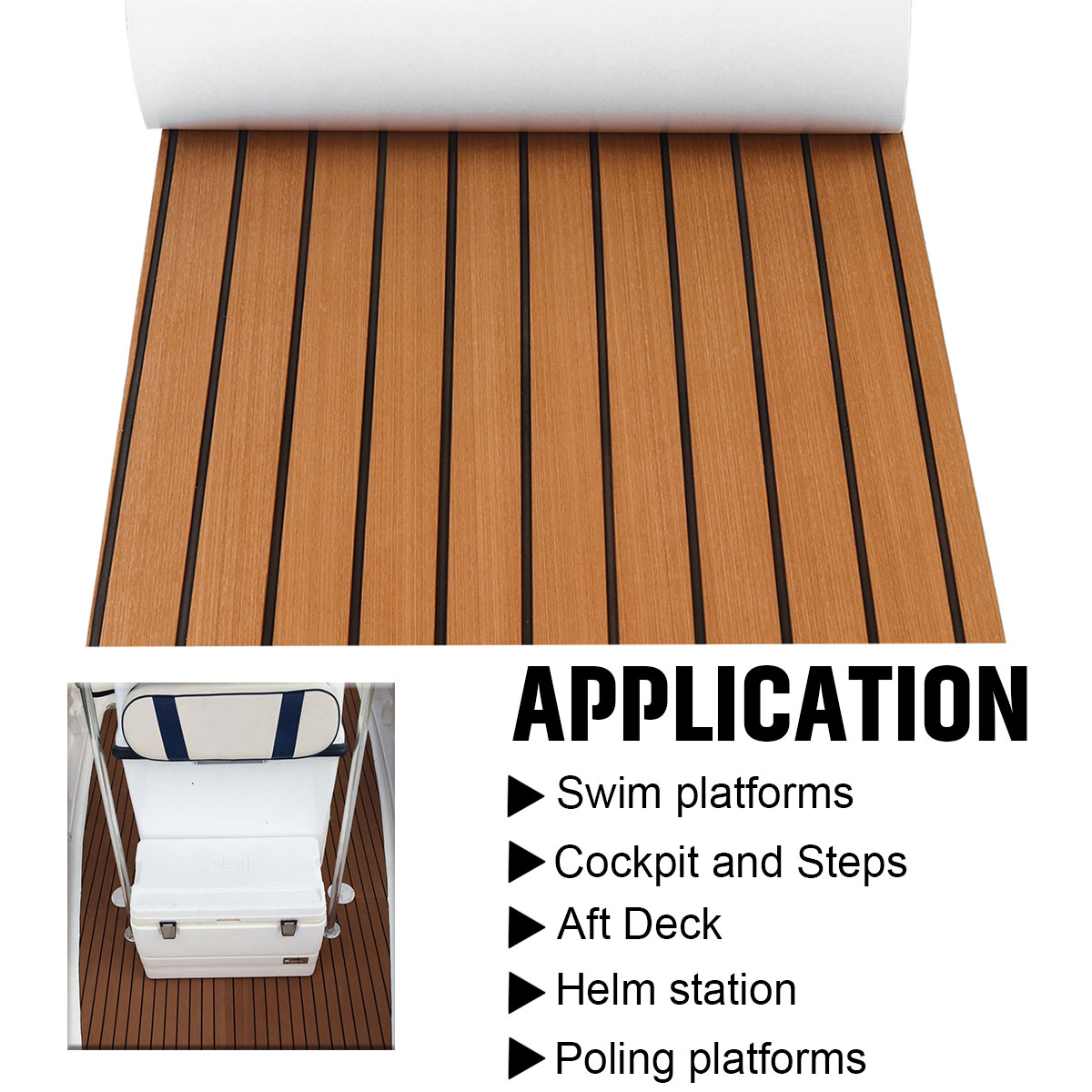 2400X600x6mm Self-Adhesive EVA - Fishing Boat Fiberglass avaliação e preço