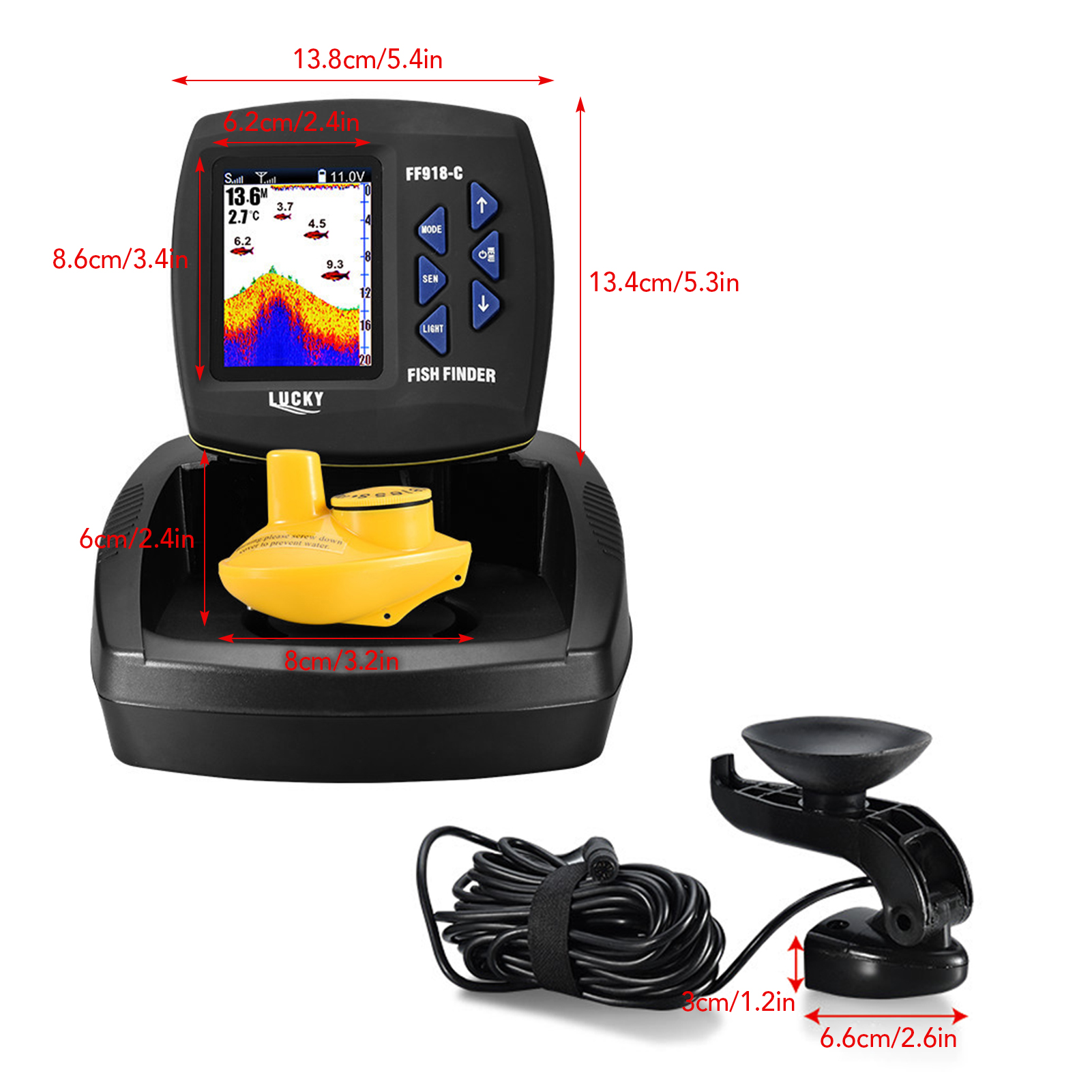 Fish Finder Wireless Sonar Sen - Fishing Boat Depth Finder avaliação e preço