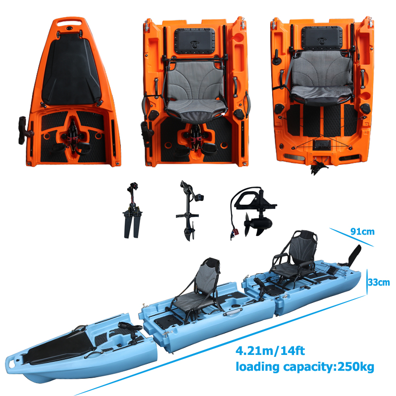 14FT 2 Person Detachable  Peda - Fishing Boat Seat avaliação e preço