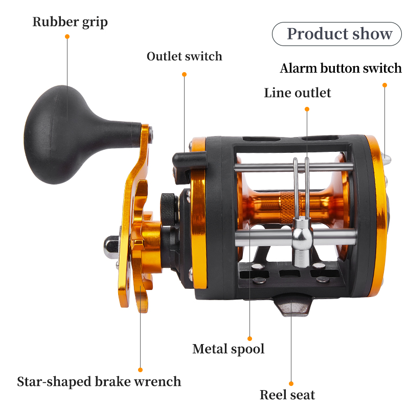 BILLINGS Trolling Drum Reel 33 - Fishing Boat Steering Wheel avaliação e preço