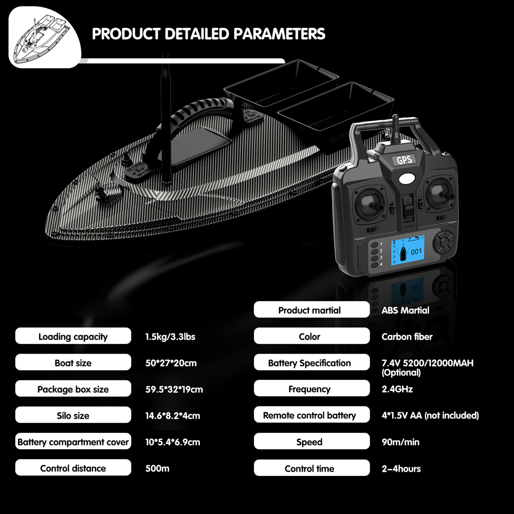 V070 12000mAh/5200mAh RC Bait  - Fishing Boat Gps avaliação e preço