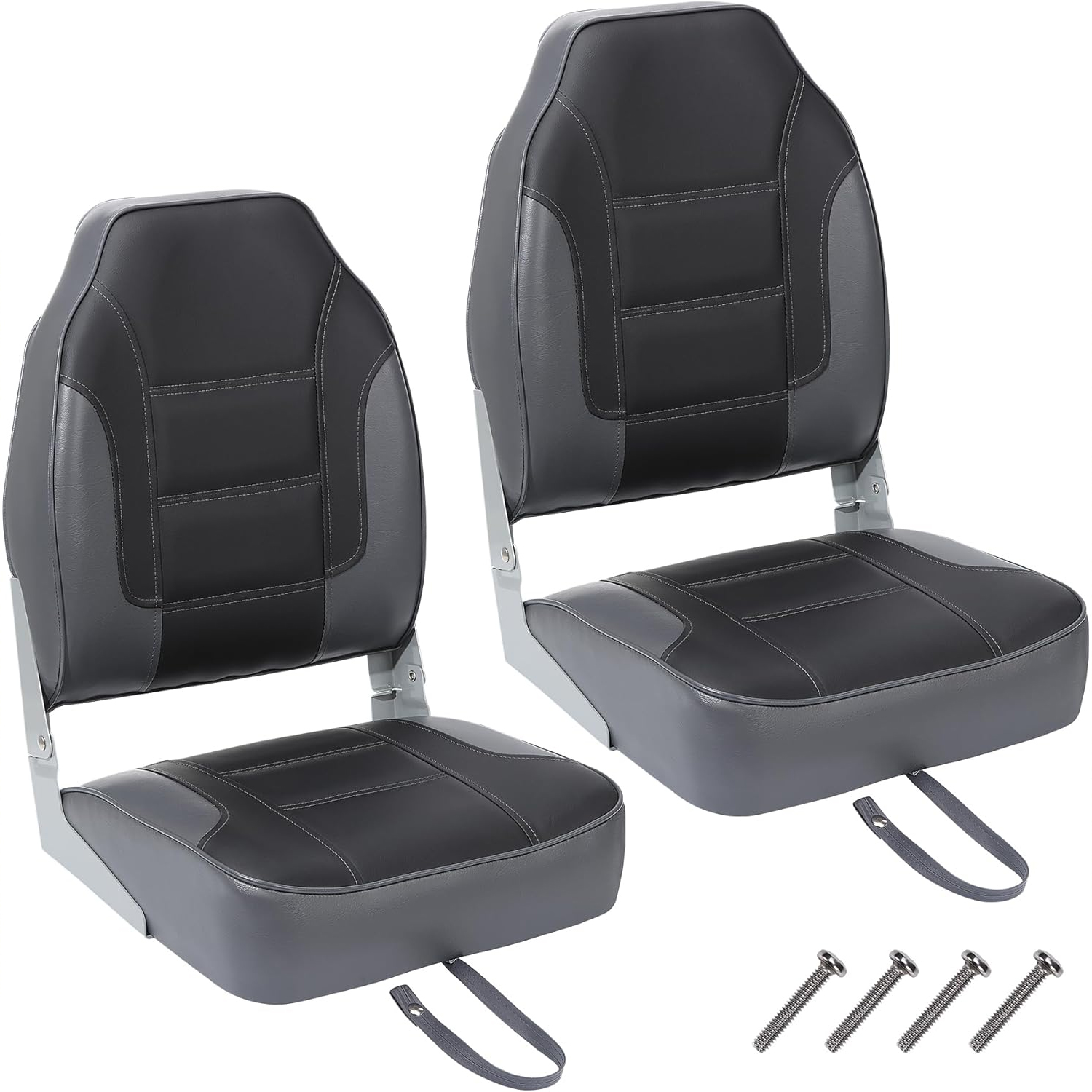 2 Pack Folding Boat Seats, Hig - Fishing Boat Seat avaliação e preço