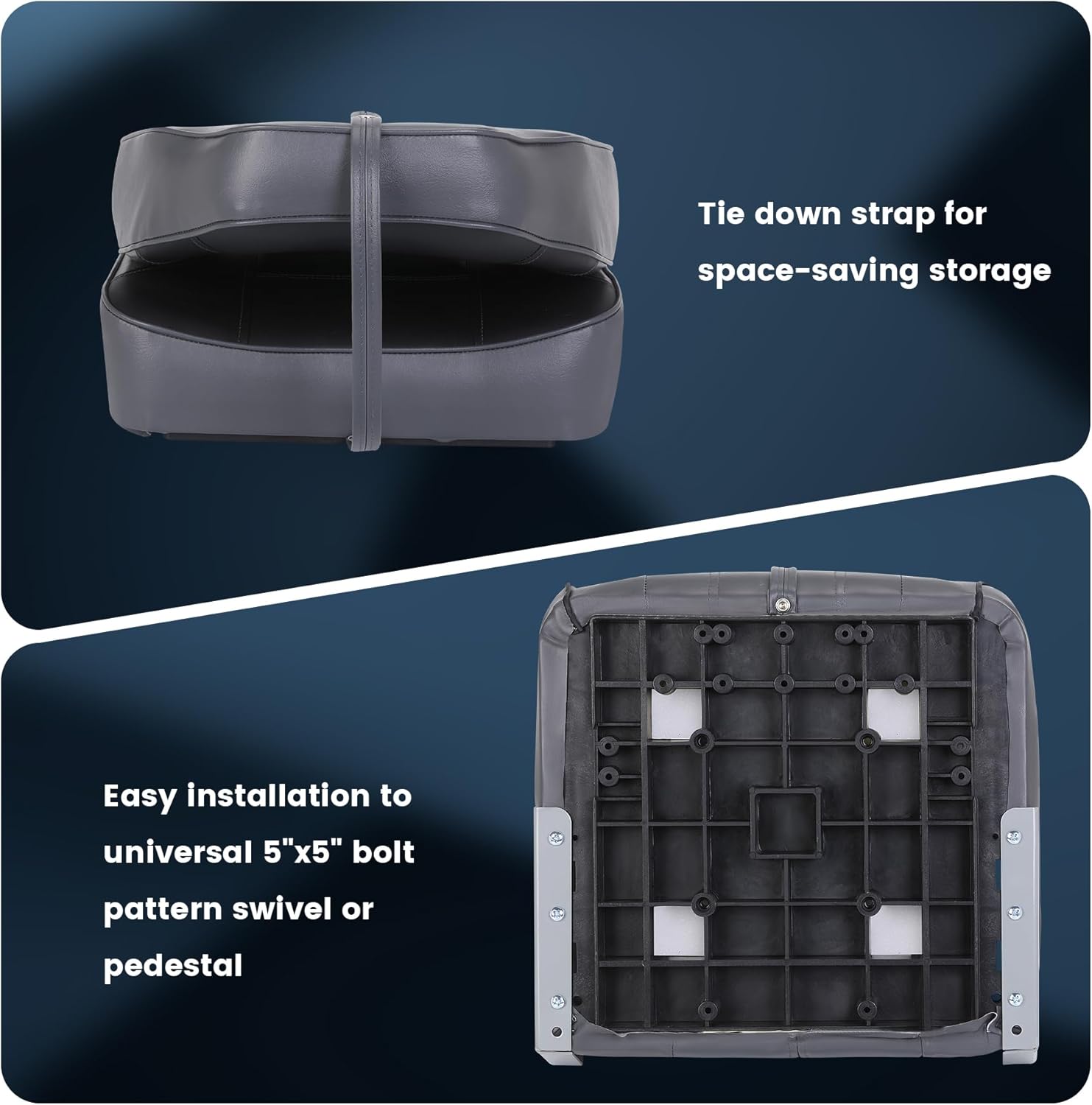 2 Pack Folding Boat Seats, Hig - Fishing Boat Seat avaliação e preço