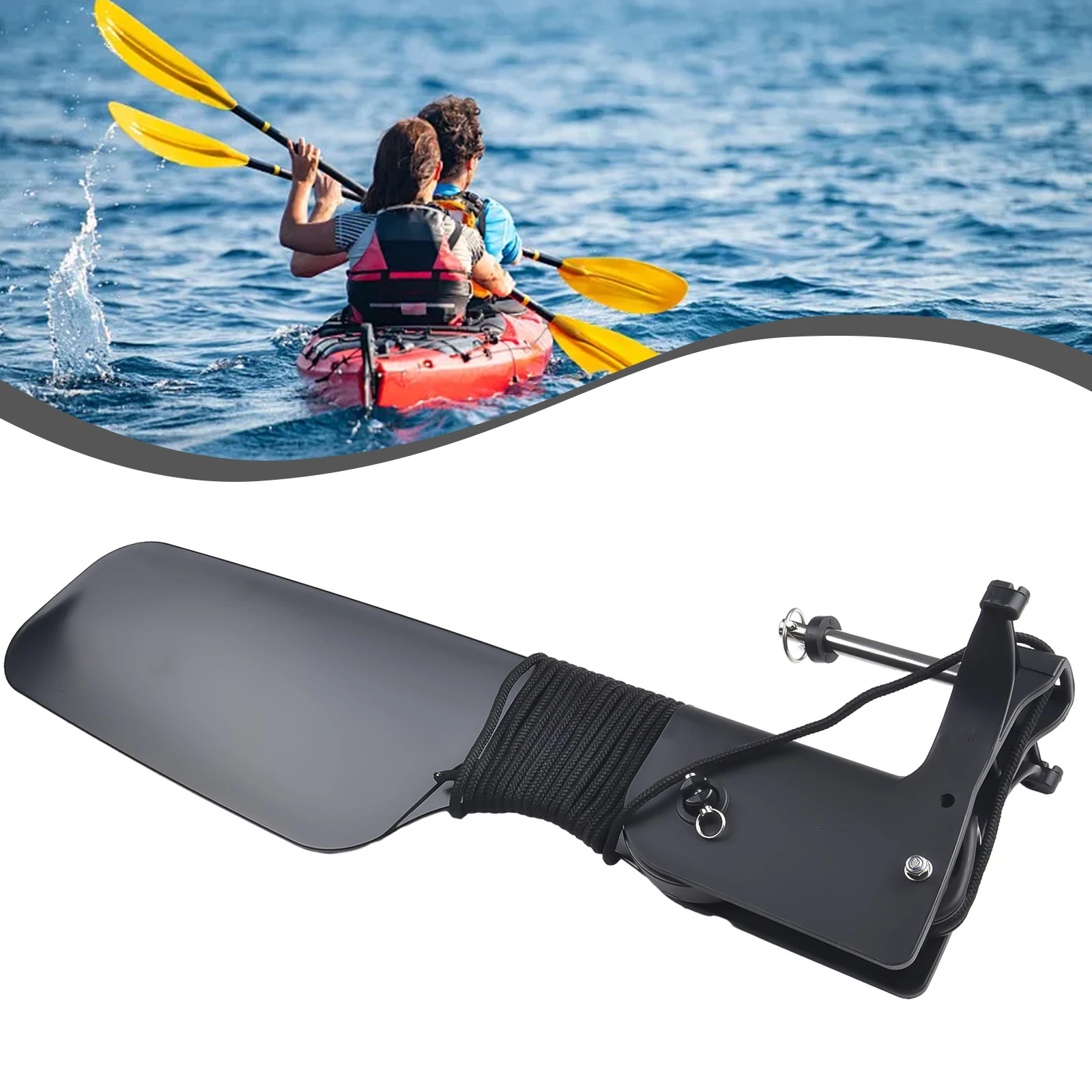 For Kayak Big Tail Rudder with - Fishing Boat Steering Wheel avaliação e preço