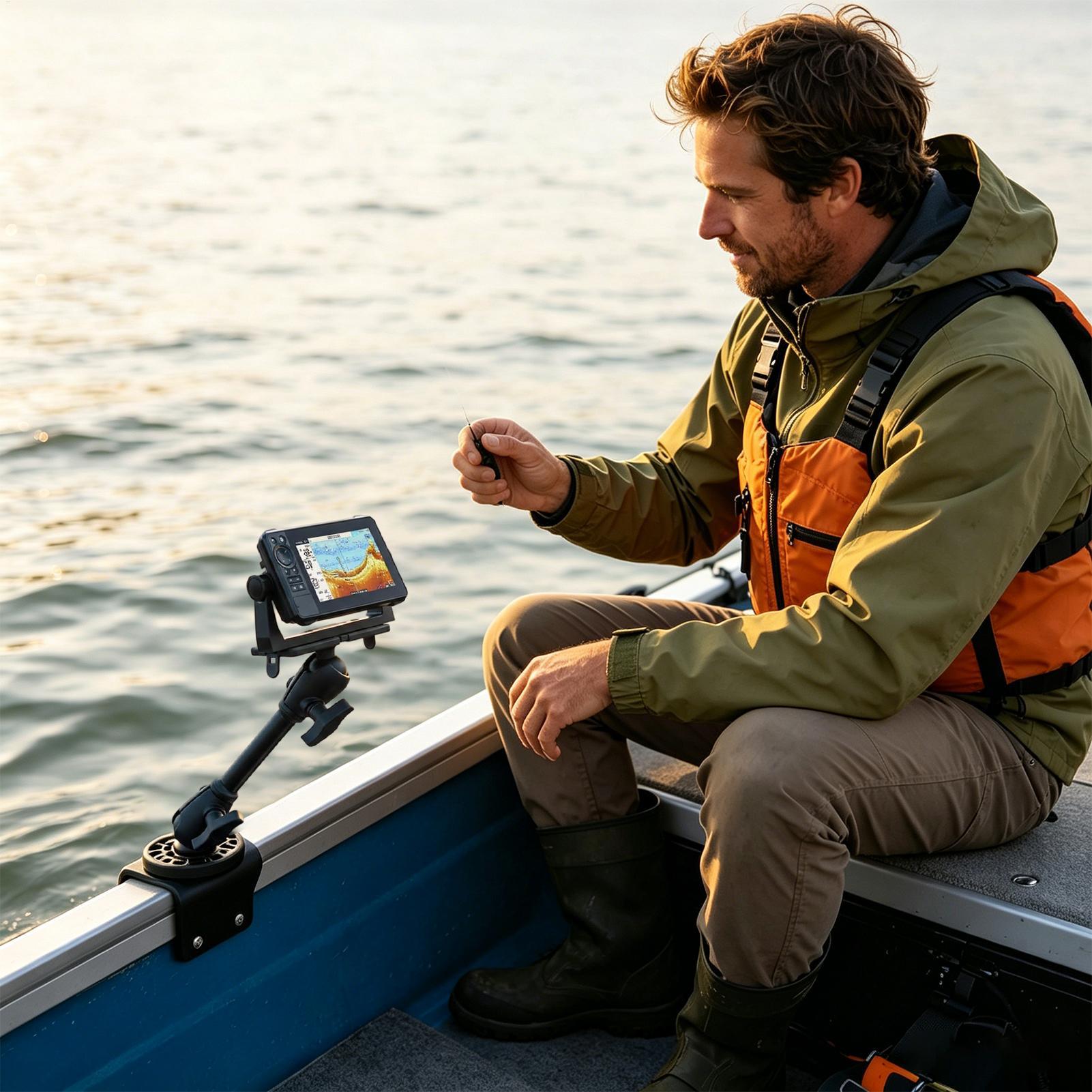 Fish Finder Transducer Mount 3 - Fishing Boat Depth Finder avaliação e preço