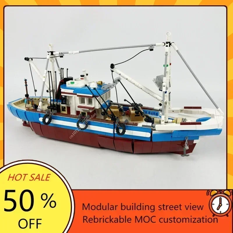 Custom 1600PCS Modular MOC-910 - Fishing Boat Trailer avaliação e preço