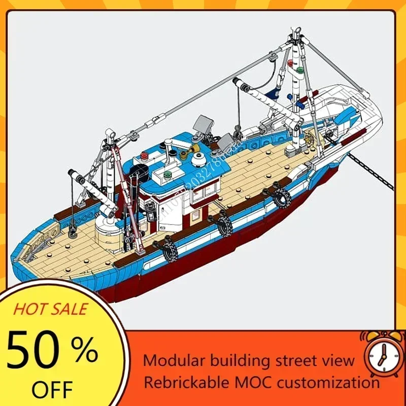 Custom 1600PCS Modular MOC-910 - Fishing Boat Trailer avaliação e preço