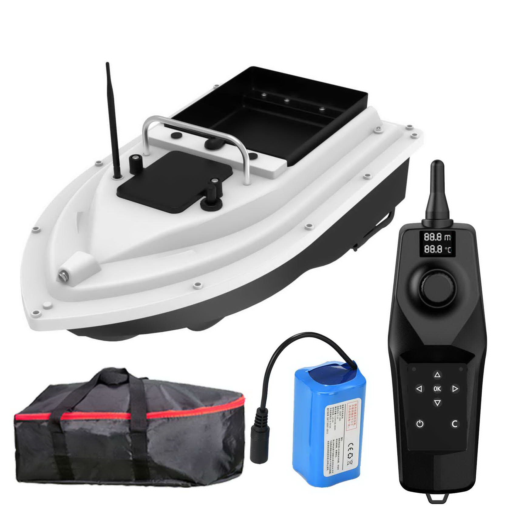 D36 RC Fishing Bait Boat with  - Fishing Boat Trailer avaliação e preço